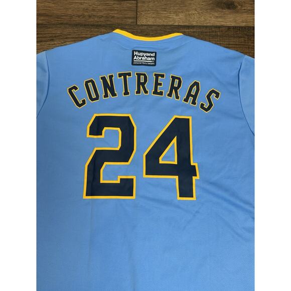 Milwaukee Brewers city connect Baseball Jersey #24 William Contreras Adult Sz XL - Picture 5 of 7